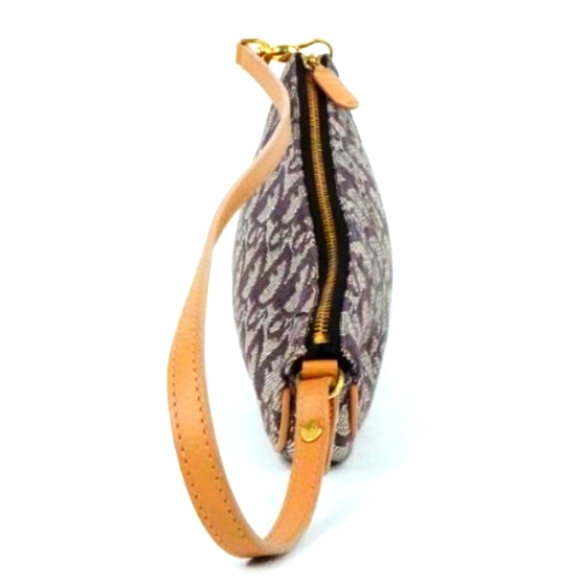 ⭐️DIOR VINTAGE MINI SADDLE BAG BROWN & BEIGE MONOGRAM CANVAS & LEATHER - Picture 4 of 6